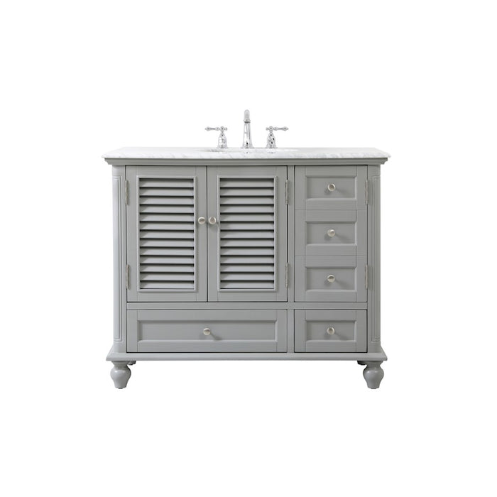 Elegant Kitchen/Bath Rhodes 42" Single Bathroom Vanity, Grey - VF30542GR