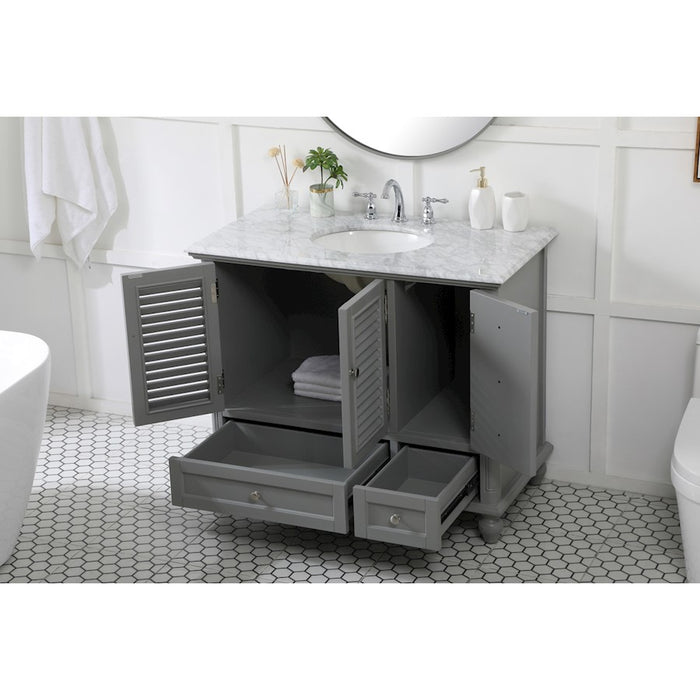 Elegant Kitchen/Bath Rhodes 42" Single Bathroom Vanity, Grey