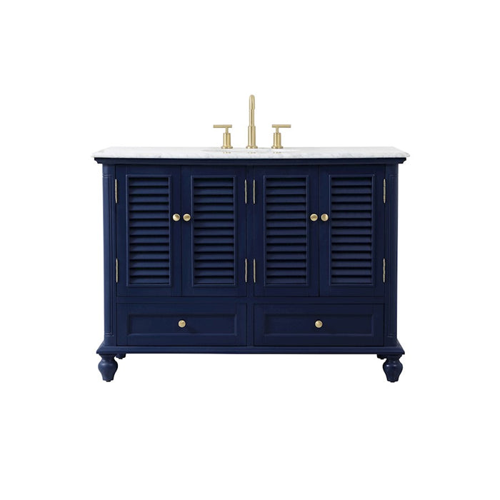 Elegant Kitchen/Bath Rhodes 48" Single Bathroom Vanity, Blue - VF30548BL