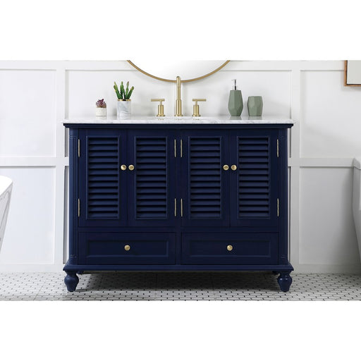 Elegant Kitchen/Bath Rhodes 48" Single Bathroom Vanity, Blue