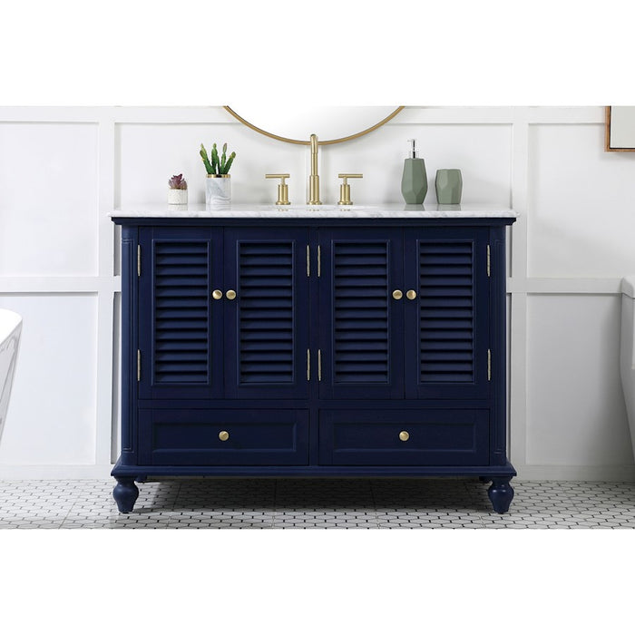 Elegant Kitchen/Bath Rhodes 48" Single Bathroom Vanity, Blue