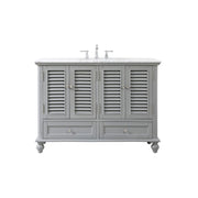 Elegant Kitchen/Bath Rhodes 48" Single Bathroom Vanity, Grey - VF30548GR