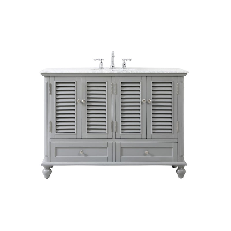Elegant Kitchen/Bath Rhodes 48" Single Bathroom Vanity, Grey - VF30548GR