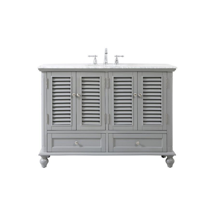 Elegant Kitchen/Bath Rhodes 48" Single Bathroom Vanity, Grey - VF30548GR