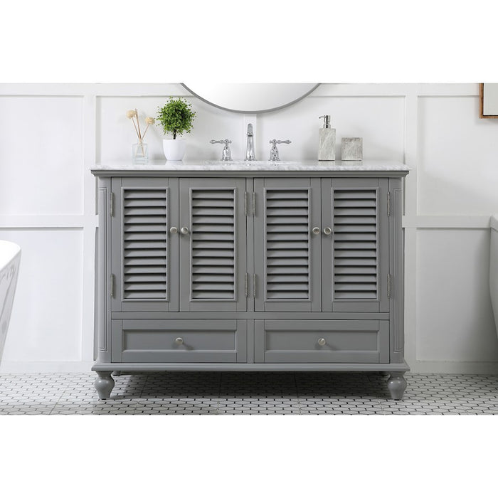 Elegant Kitchen/Bath Rhodes 48" Single Bathroom Vanity, Grey