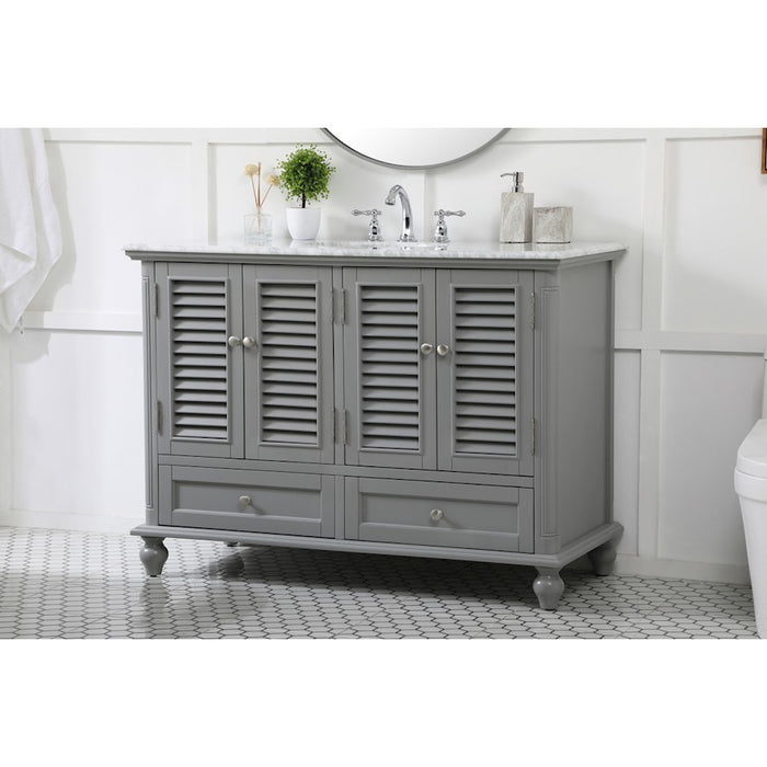 Elegant Kitchen/Bath Rhodes 48" Single Bathroom Vanity, Grey