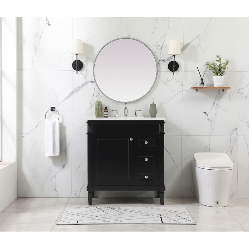 Elegant Kitchen/Bath Rhodes 60" Double Bathroom Vanity, Grey