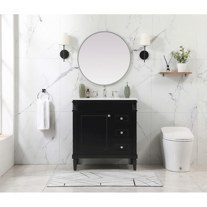 Elegant Kitchen/Bath Rhodes 60" Double Bathroom Vanity, Grey