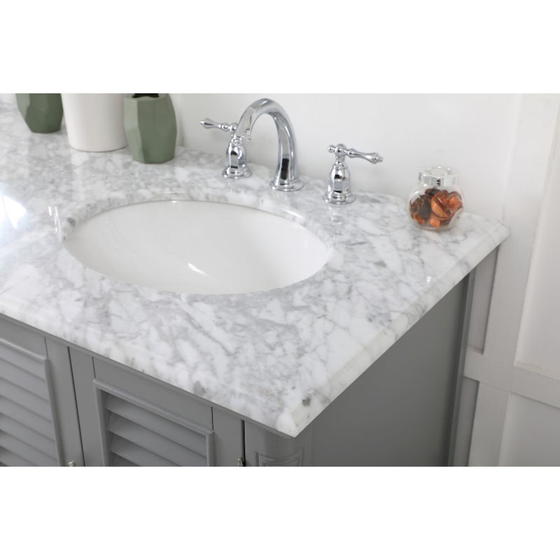 Elegant Kitchen/Bath Rhodes 60" Double Bathroom Vanity, Grey
