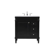 Elegant Kitchen/Bath Bennett 32" Single Bathroom Vanity, Black - VF31832BK
