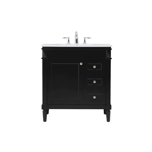 Elegant Kitchen/Bath Bennett 32" Single Bathroom Vanity, Black - VF31832BK
