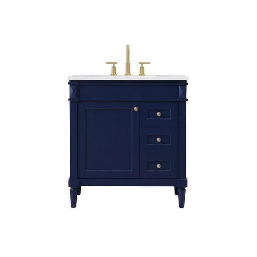 Elegant Kitchen/Bath Bennett 32" Single Bathroom Vanity, Blue - VF31832BL