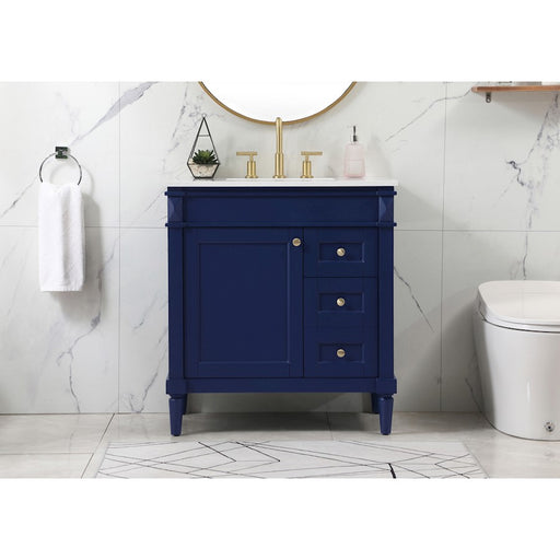 Elegant Kitchen/Bath Bennett 32" Single Bathroom Vanity, Blue
