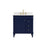 Elegant Bennett 32" Single Bathroom Vanity, Blue/Backsplash - VF31832BL-BS