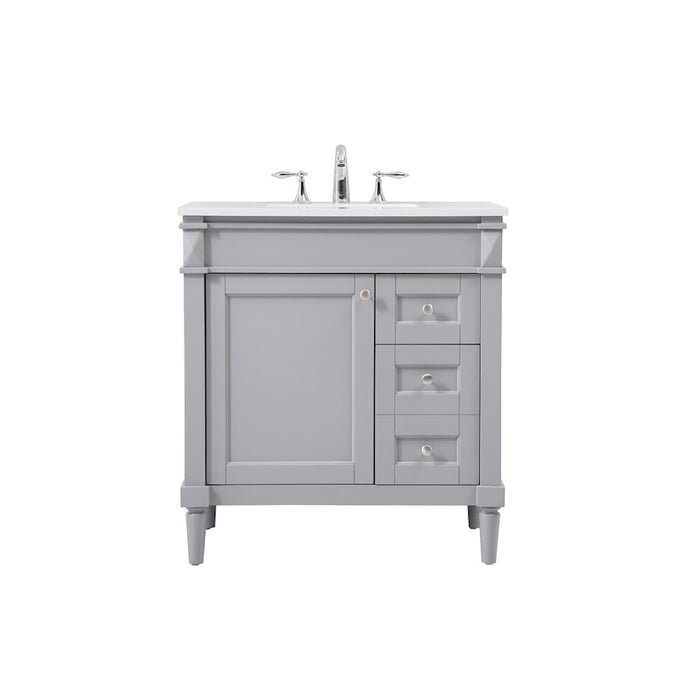 Elegant Kitchen/Bath Bennett 32" Single Bathroom Vanity, Grey - VF31832GR