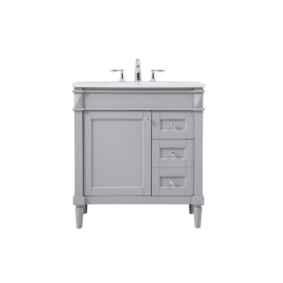 Elegant Kitchen/Bath Bennett 32" Single Bathroom Vanity, Grey - VF31832GR