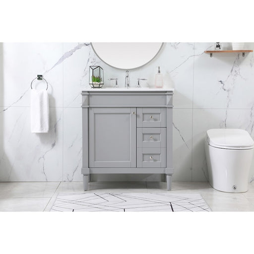 Elegant Kitchen/Bath Bennett 32" Single Bathroom Vanity, Grey