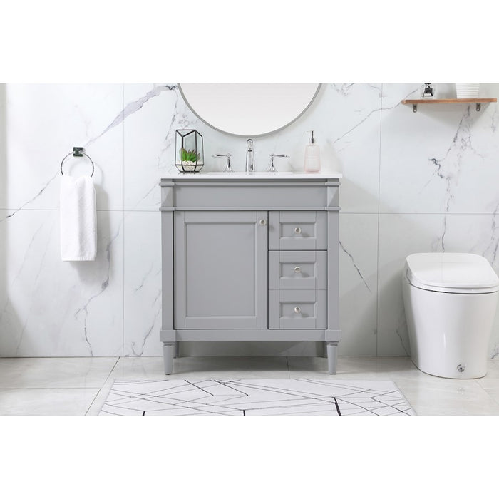 Elegant Kitchen/Bath Bennett 32" Single Bathroom Vanity, Grey
