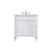 Elegant Kitchen/Bath Bennett 32" Single Bathroom Vanity, White - VF31832WH