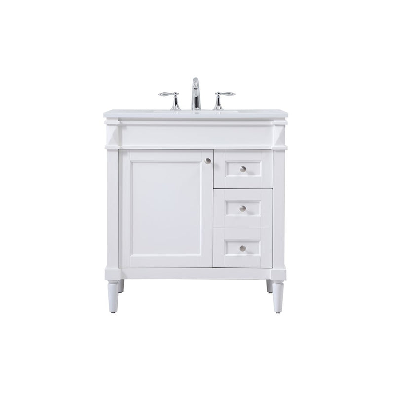 Elegant Kitchen/Bath Bennett 32" Single Bathroom Vanity, White - VF31832WH