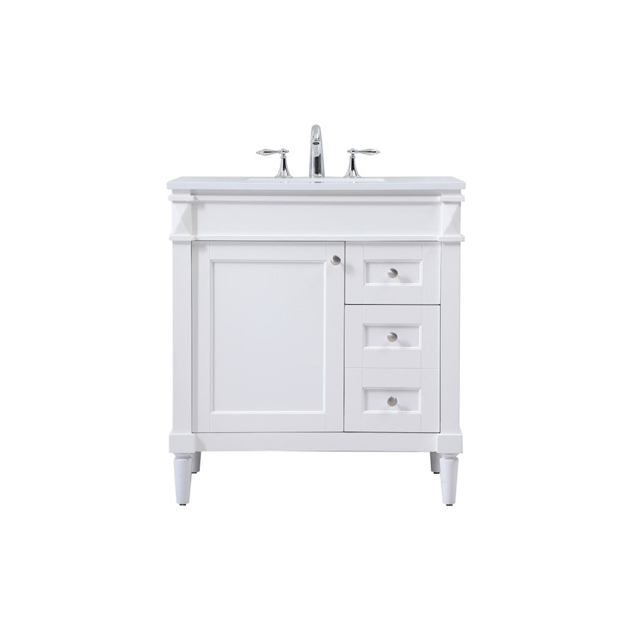 Elegant Kitchen/Bath Bennett 32" Single Bathroom Vanity, White - VF31832WH