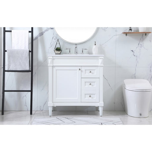 Elegant Kitchen/Bath Bennett 32" Single Bathroom Vanity, White