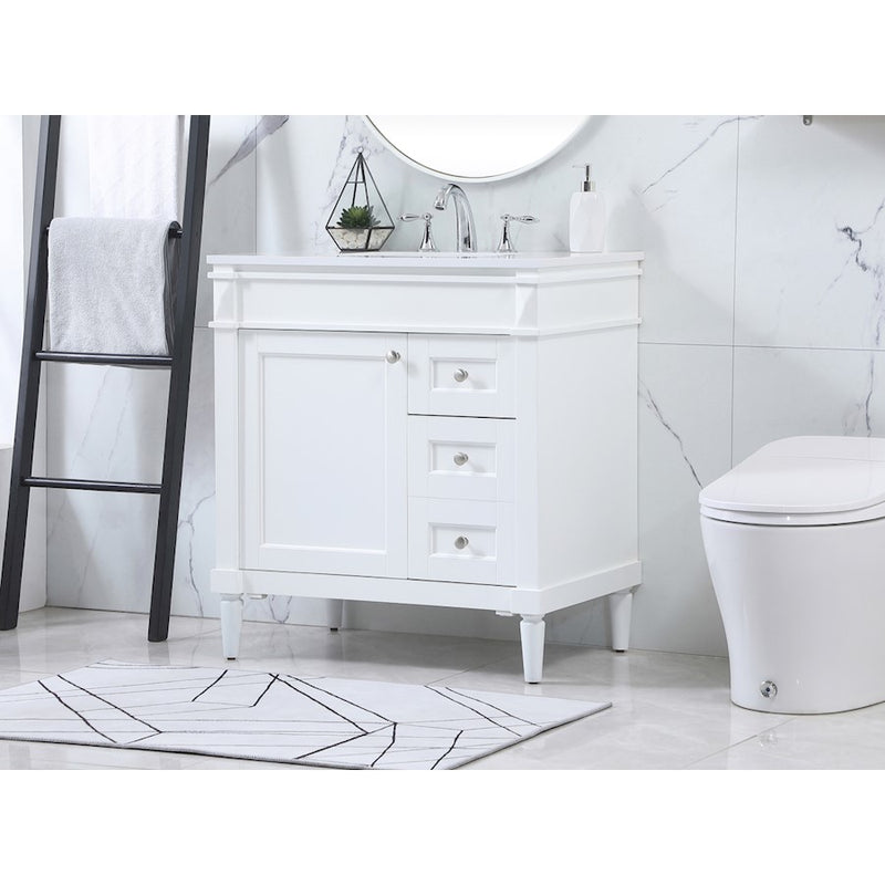 Elegant Kitchen/Bath Bennett 32" Single Bathroom Vanity, White