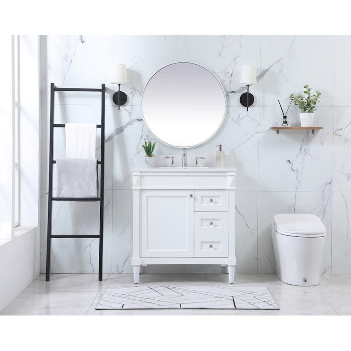 Elegant Kitchen/Bath Bennett 32" Single Bathroom Vanity, White