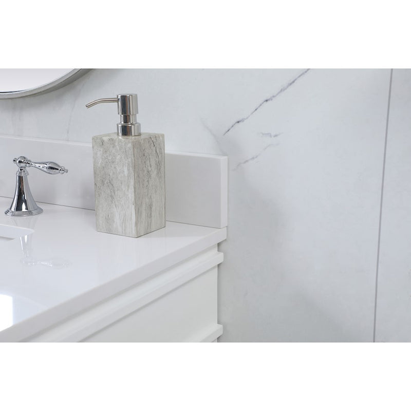Elegant Bennett 32" Single Bathroom Vanity, White/Backsplash