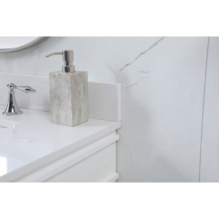 Elegant Bennett 32" Single Bathroom Vanity, White/Backsplash