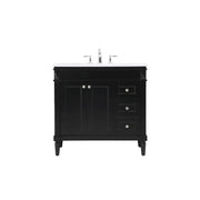 Elegant Kitchen/Bath Bennett 36" Single Bathroom Vanity, Black - VF31836BK