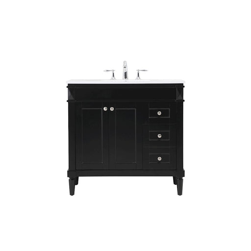 Elegant Kitchen/Bath Bennett 36" Single Bathroom Vanity, Black - VF31836BK