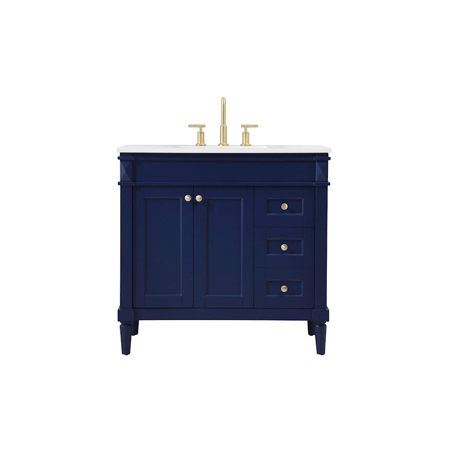 Elegant Kitchen/Bath Bennett 36" Single Bathroom Vanity, Blue - VF31836BL