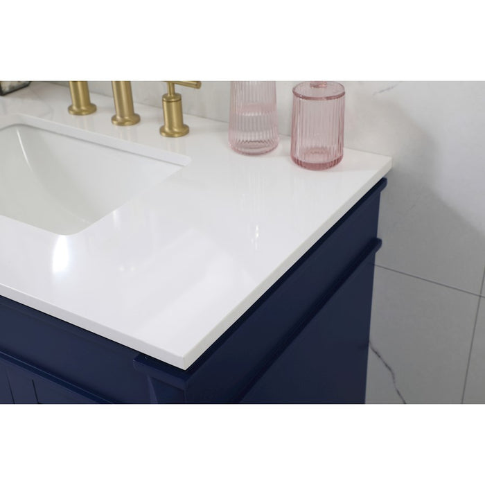Elegant Kitchen/Bath Bennett 36" Single Bathroom Vanity, Blue