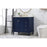 Elegant Bennett 36" Single Bathroom Vanity, Blue/Backsplash