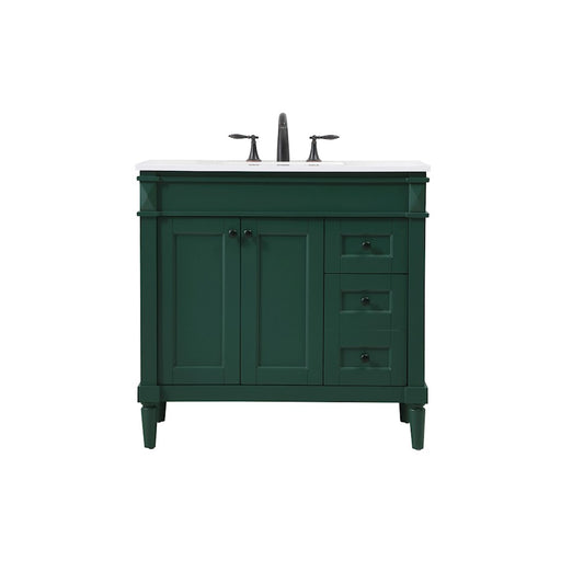 Elegant Kitchen/Bath Bennett 36" Single Bathroom Vanity, Green - VF31836GN