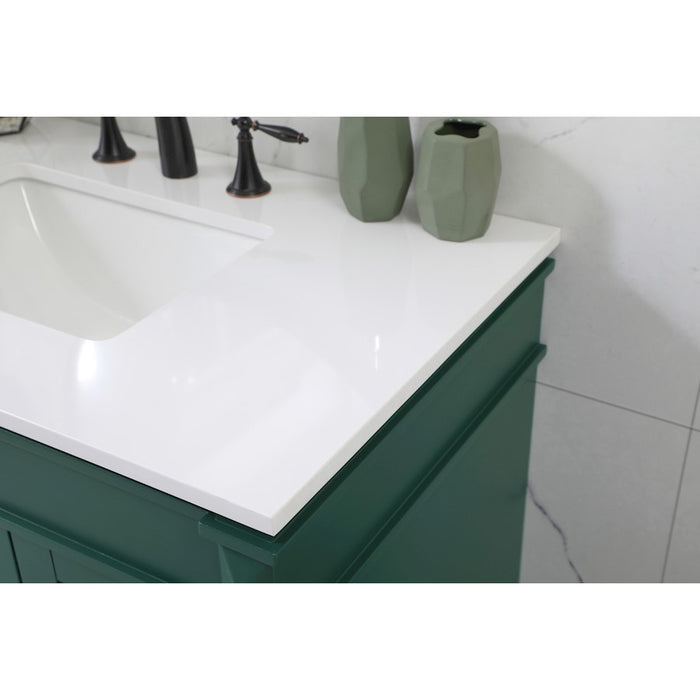 Elegant Kitchen/Bath Bennett 36" Single Bathroom Vanity, Green