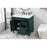 Elegant Bennett 36" Single Bathroom Vanity, Green/Backsplash