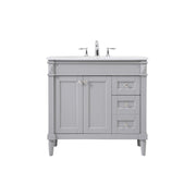 Elegant Kitchen/Bath Bennett 36" Single Bathroom Vanity, Grey - VF31836GR