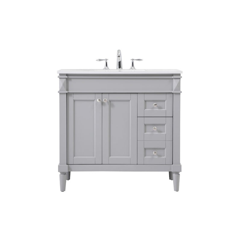 Elegant Kitchen/Bath Bennett 36" Single Bathroom Vanity, Grey - VF31836GR