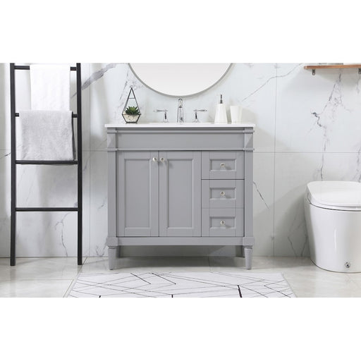 Elegant Kitchen/Bath Bennett 36" Single Bathroom Vanity, Grey