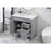 Elegant Kitchen/Bath Bennett 36" Single Bathroom Vanity, Grey