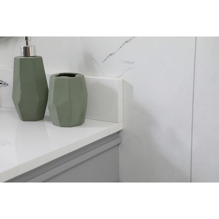 Elegant Bennett 36" Single Bathroom Vanity, Grey/Backsplash