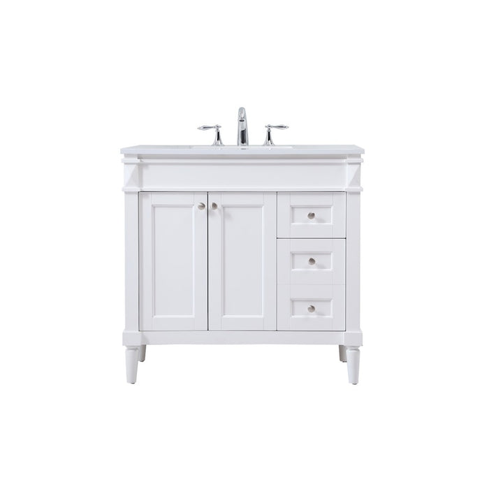 Elegant Kitchen/Bath Bennett 36" Single Bathroom Vanity, White - VF31836WH