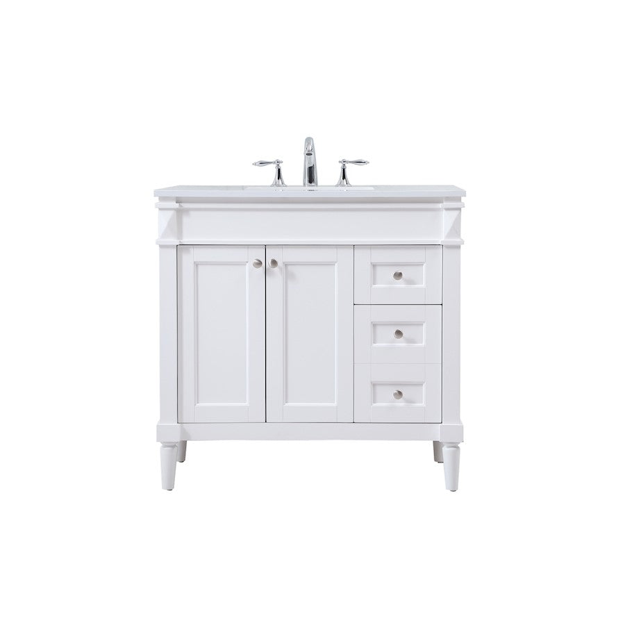 Elegant Kitchen/Bath Bennett 36" Single Bathroom Vanity, White - VF31836WH