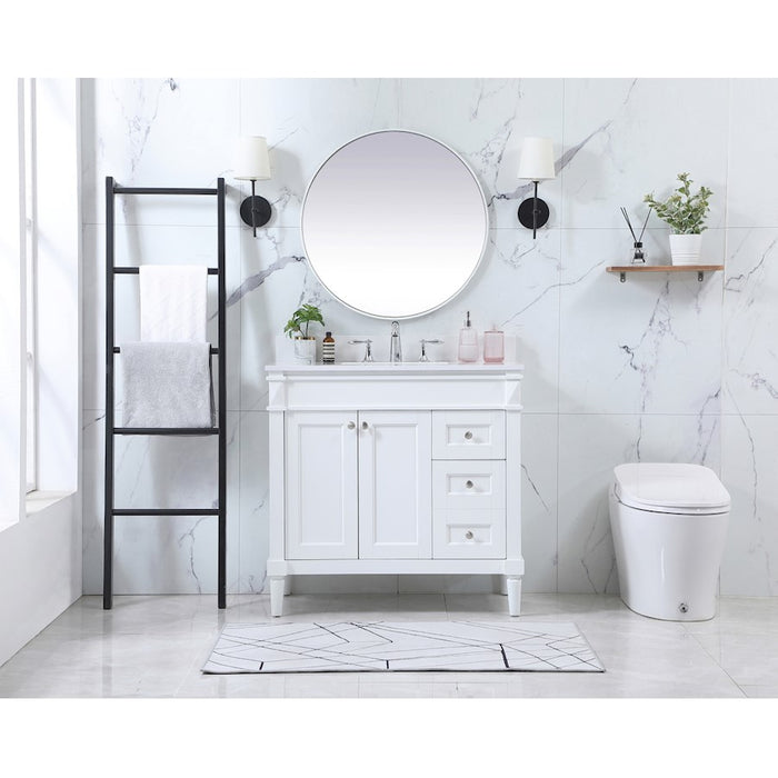 Elegant Kitchen/Bath Bennett 36" Single Bathroom Vanity, White