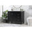 Elegant Bennett 42" Single Bathroom Vanity, Black/Backsplash