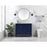 Elegant Bennett 42" Single Bathroom Vanity, Black/Backsplash