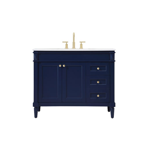 Elegant Kitchen/Bath Bennett 42" Single Bathroom Vanity, Blue - VF31842BL