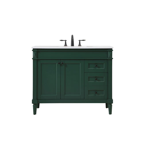 Elegant Kitchen/Bath Bennett 42" Single Bathroom Vanity, Green - VF31842GN